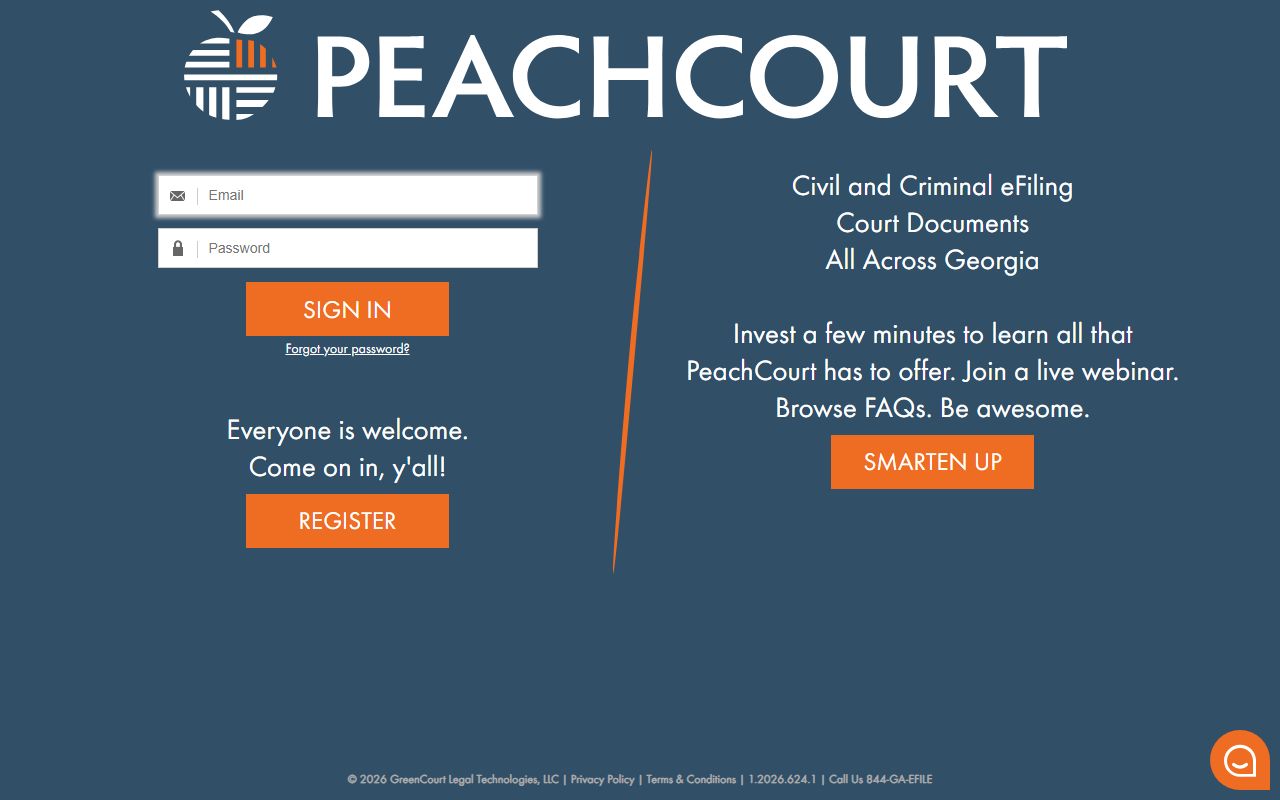 Lumpkin County court records PeachCourt access page