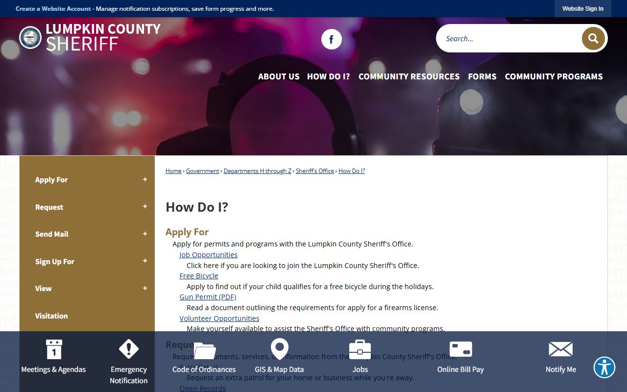 Lumpkin County inmate records Sheriff request tools